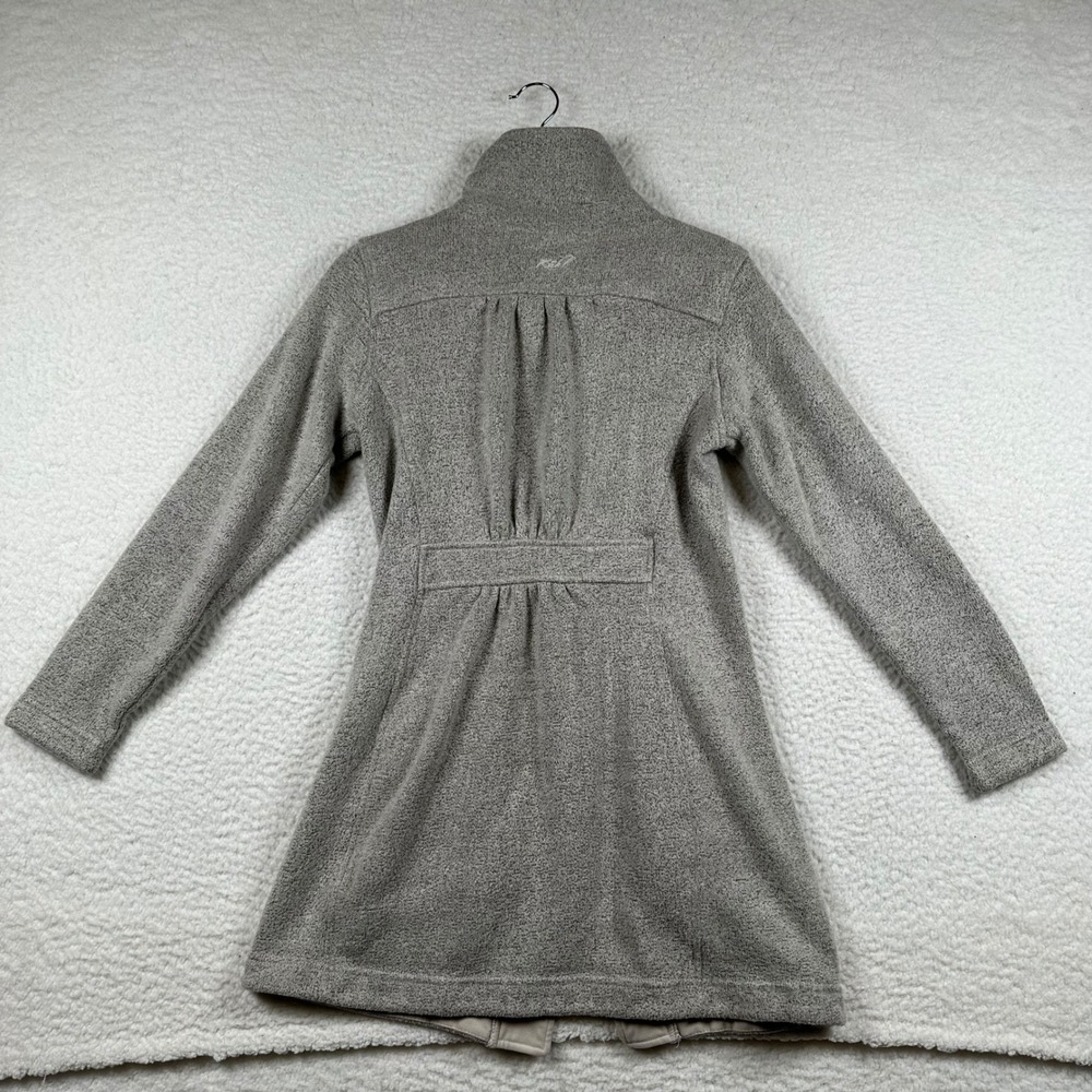 KUHL Savina Alfpaca Fleece Jacket Womens Button Front Longline S Heathered Gray - Picture 7 of 7